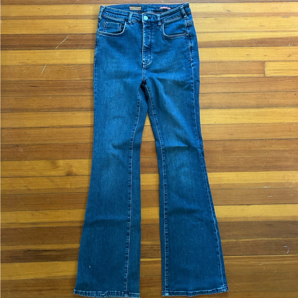 Pilcro Women's Flare Jeans in Deep Blue